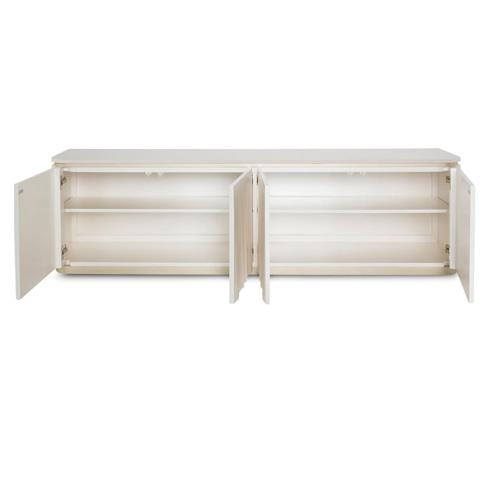 London Place - Media Cabinet - Creamy Pearl Michael Amini