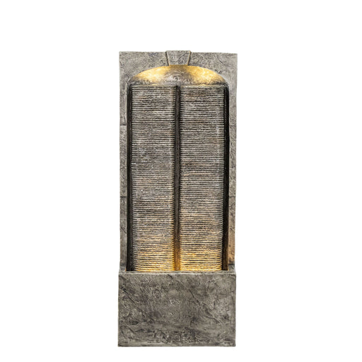 Modern Outdoor Water Fountain With LED Lights Daily Nest