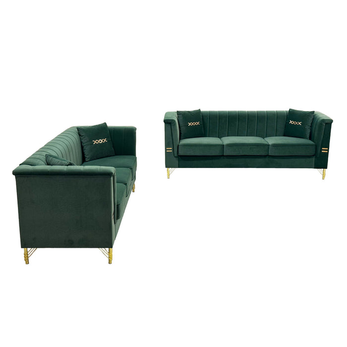 Upholstered 3 Seater Sofas Living Room Furniture (Set of 2) Home Essentials