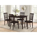 Stan - 5 Piece Dining Set With Rectangular Table And Slat Back Chairs - Cappuccino Furniture Max