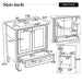 Freestanding Vanity With 1 Drawer & 2 Soft Close Doors With Door Mounted Storage Noble House