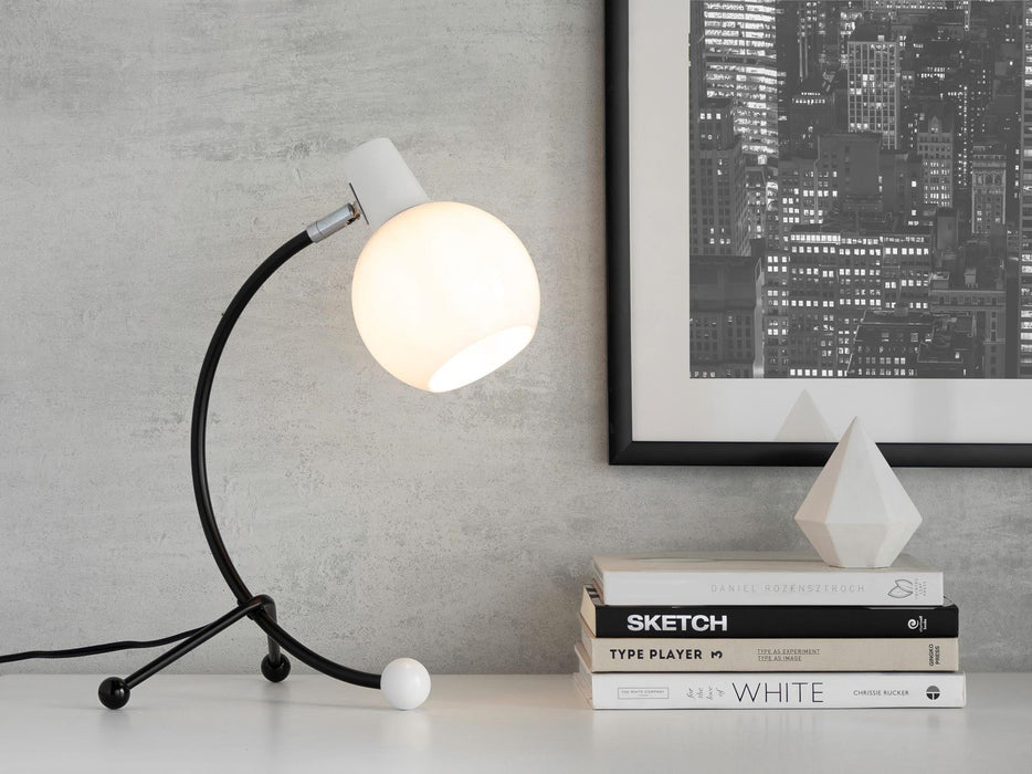 Eileen - Contemporary Task Lamp - Black / White Lumi Source