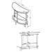 Strick & Bolton - Freestanding Glass Top Home Bar Wine Cabinet With Panels - Black Furniture Max
