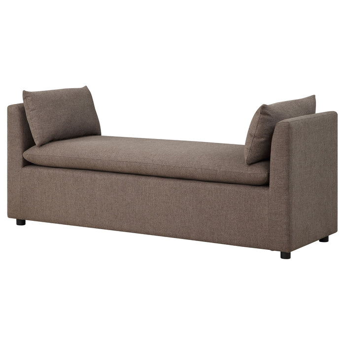 Isiah - Raised Arm Accent Bench - Brown Furniture Max