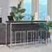 4 Piece Counter Table Set With Built In Power Outlet - Brown Furniture Max