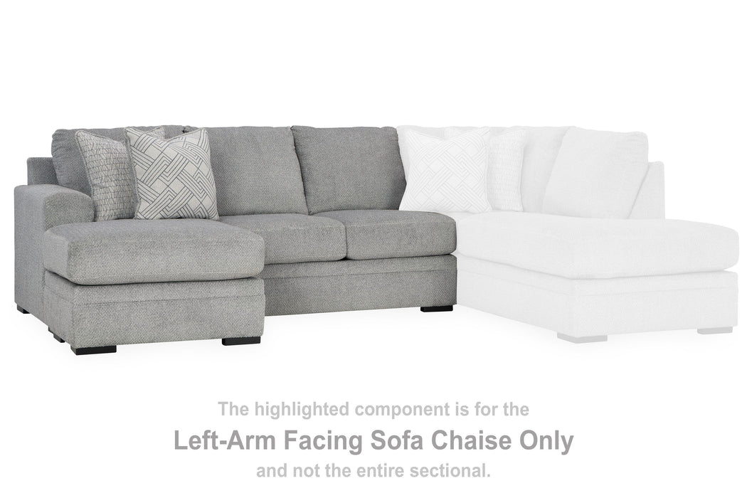 Casselbury - Laf Sofa Chaise - Cement Signature Design by Ashley®