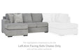 Casselbury - Laf Sofa Chaise - Cement Signature Design by Ashley®