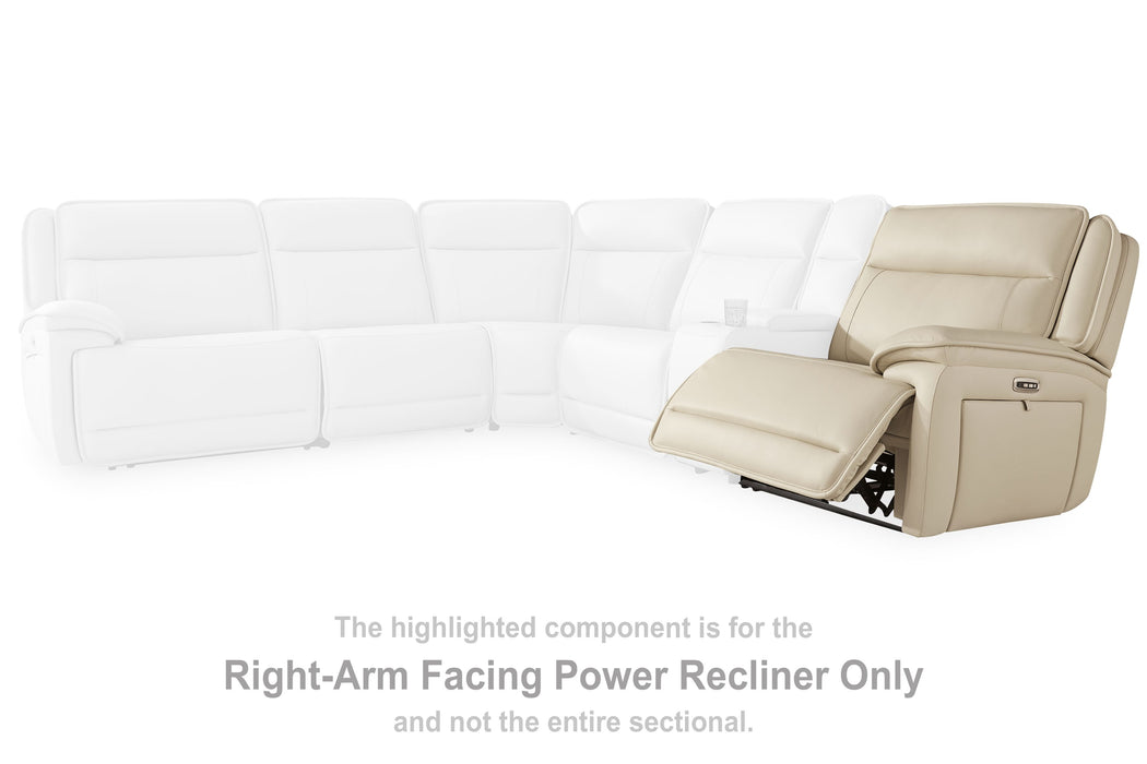 Double Deal - Raf Zero Wall Power Recliner - Almond