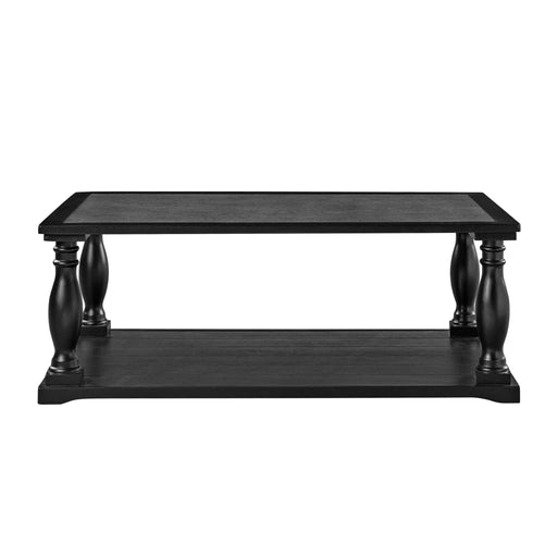 Farmhouse Rectangular Coffee Table With 2 Tiers Hearth and Haven