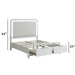 Bed With LED Lights Panel Headboard And Footboard Frame Home Essentials