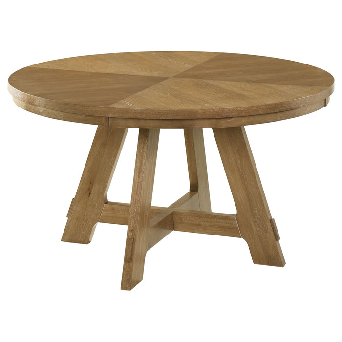 Kent - Round Dining Table - Brown Oak Furniture Max