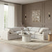 Indulge - Linen 5 Piece Modular Corner Sectional - White Meridian Furniture