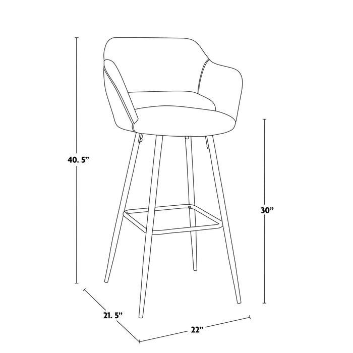 Margarite - Contemporary Barstool (Set of 2) Lumi Source