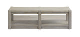 Burgess - Rectangular Shelf Cocktail Table With Casters - Calico Gray Magnussen Furniture