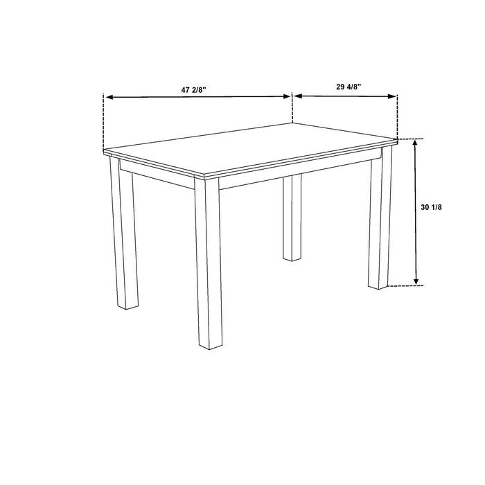 Sarang - Panda Dining Table With 4 Padded Dining Chairs - Black Global Furniture USA