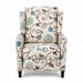 Wingback Recliner Chair With Padded Arms - Beige Home Essentials
