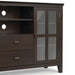 Artisan - Tall TV Media Stand - Dark Chestnut Brown Simpli-Home