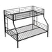 Twin Over Full Bunk Bed With Large Under-Bed Storage - Black Home Essentials