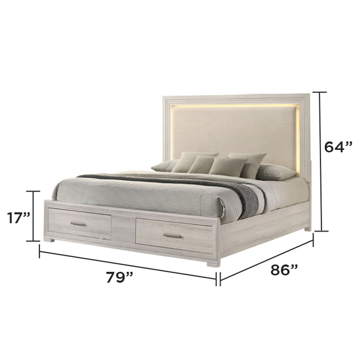 Colorado - Bedroom Set With Upholstered LED Headboard Matrix Furniture Group