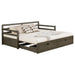 Twin Long 2 Drawer Daybed With Extendable Trundle, Storage Drawers, Fits Standard Mattress - Gray Furniture Max
