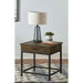 Square End Table With 1 Drawer - Brown Furniture Max