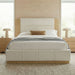 Modern Upholstered Platform Bed With Extended Headboard Hearth and Haven