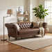 Chesterfield Sofa, 3 Seat Couch With Deep Button Tufted Back, Rolled Arms Home Essentials
