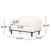 Sway - Upholstered Loveseat With Wood Legs And Round Arms Noble House