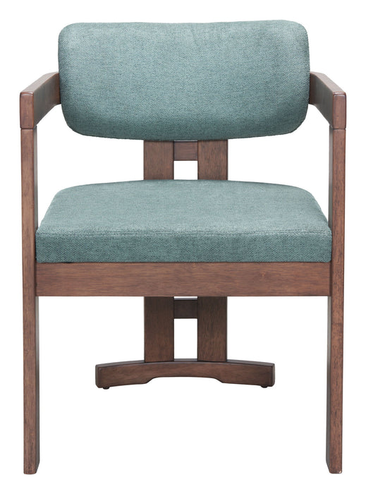 Poly - Dining Chair - Moss Gray / Walnut Zuo Modern