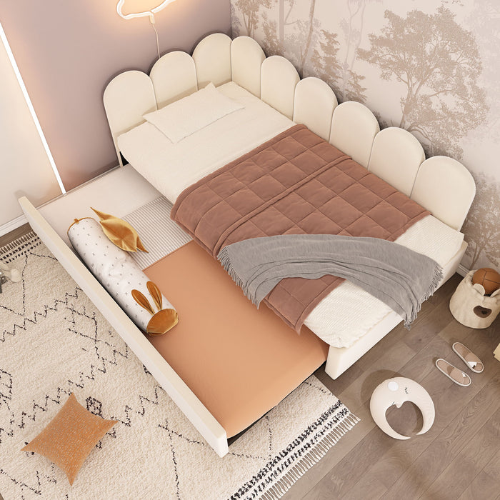 Upholstered Daybed With Pull-Out Bed Artistry At Home