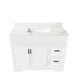 Bathroom Vanity Set, Fluted Cabinet, Soft Close Doors & Drawers - White Home Essentials