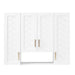 Wall Mounted Medicine Cabinet With 5 Adjustable Shelves, Exquisite Carving - White Hearth and Haven