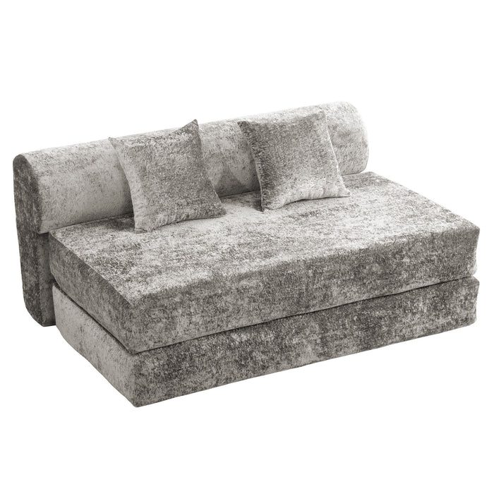 Convertible Design Sofa Bed, 2 Seater Fold Out Floor Couch Home Essentials