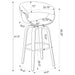 Swivel Bar Stool Elegant Design With Upholstery - Walnut Furniture Max