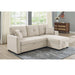 Upholstered Sectional & Pull Out Bed And Chaise Storage - Almond Home Essentials