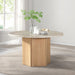 Adalynn - Round Dining Table With Marble Top - White & Weathered Gray Oak ACME