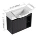 Wall Mounted Bathroom Vanity With Sink, Soft Close Door Home Essentials