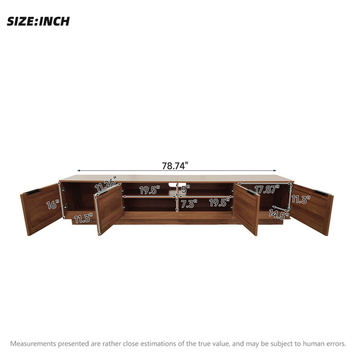 TV Stand, Media Console - Walnut Hearth and Haven