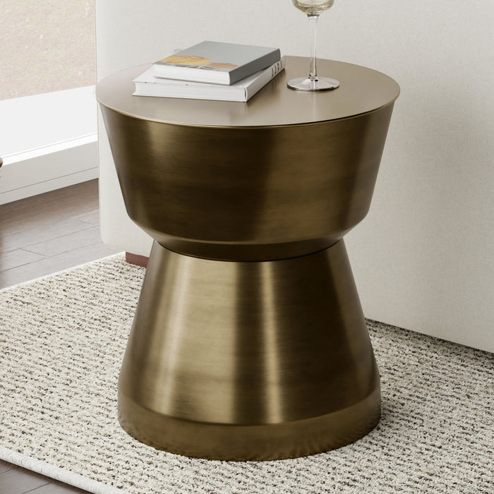 Allegra - Side Table - Antique Brass Simpli-Home