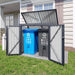 Outdoor Trash Can Storage Shed For 2 Bins Garbage - Gray Daily Nest