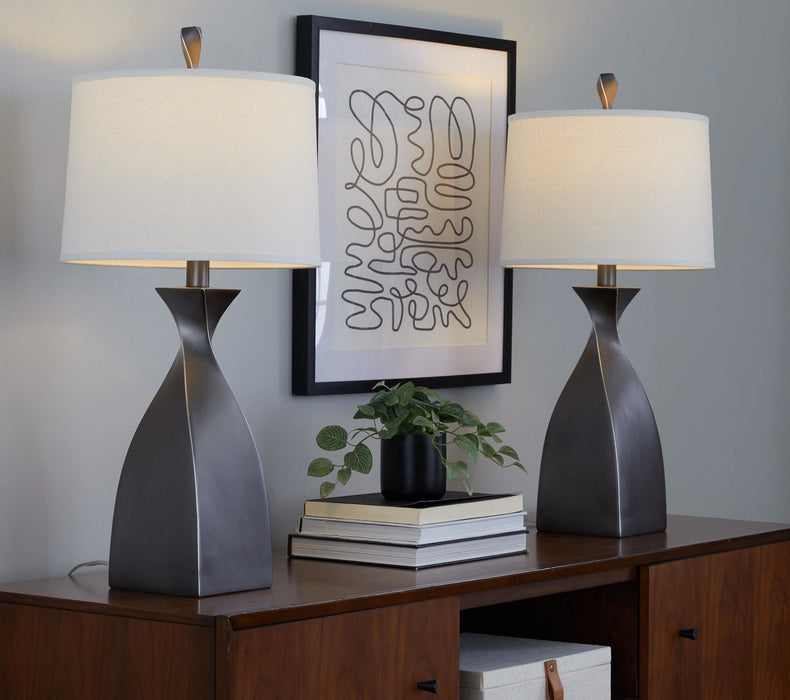Curvo - Contemporary Polyresin Table Lamp (Set of 2) Lumi Source