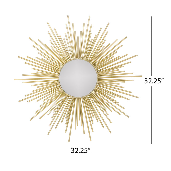 Modern Glam Sunburst Wall Mirror - Gold
