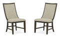 Westley Falls - Upholstered Host Side Chair (Set of 2) - Dark Brown Magnussen Furniture