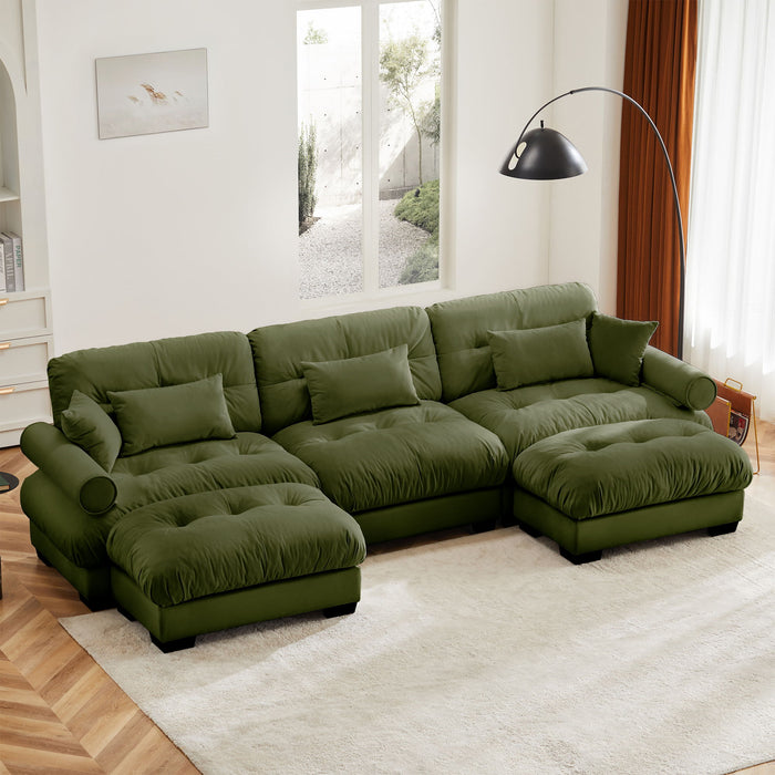 Super Comfort Oversized Modular Sectional Sofa With Movable Ottoman Home Essentials