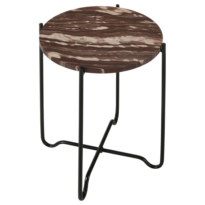 Kohala - Round Accent Side Table - Red Furniture Max