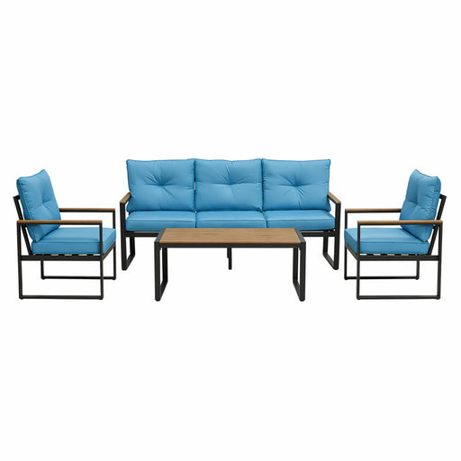 Oversized Outdoor Conversation Set, 5 Seater - Blue Home Essentials