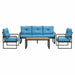 Oversized Outdoor Conversation Set, 5 Seater - Blue Home Essentials