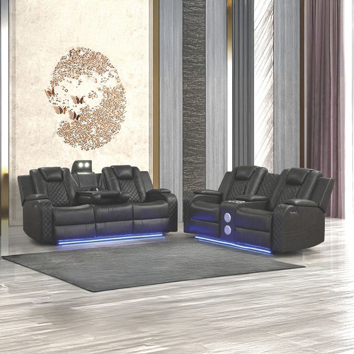 Benz - LED & Power Recliner With Adjustable Headrests And Ambient LED Lighting Matrix Furniture Group