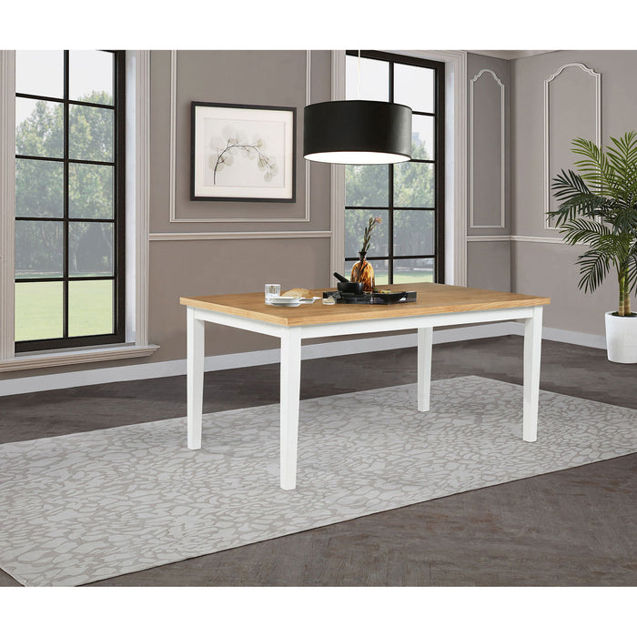 Calloway - Rectangular Dining Table - Brown / White Furniture Max