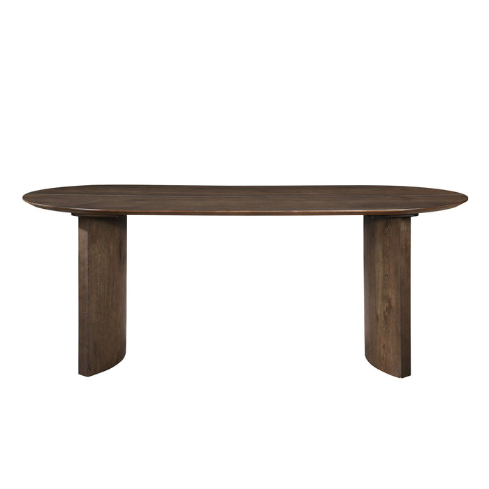 Kody - Oval Dining Table Base - Dark Walnut